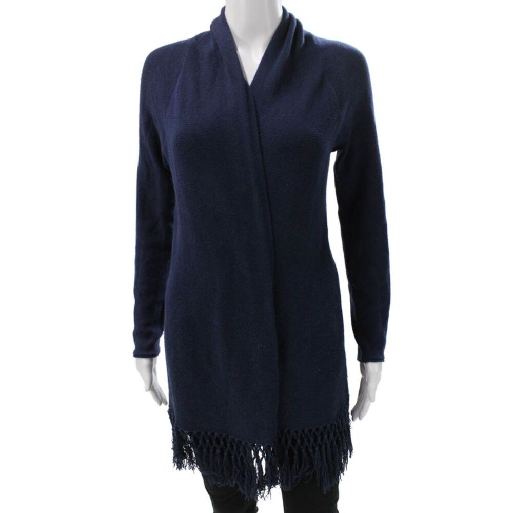 Lilly Pulitzer Women Blue Wool Collared Long Sleeve Cardigan Size S